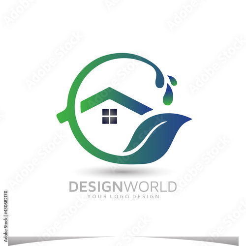 restore asphalt shingles with a bio-based soy product vector logo design template.