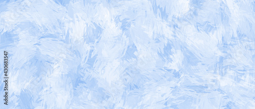 Abstract painted light blue background with random brush strokes