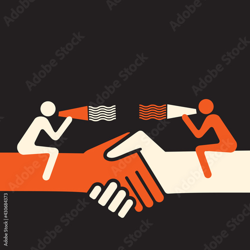 two lawyers coordinating a business deal