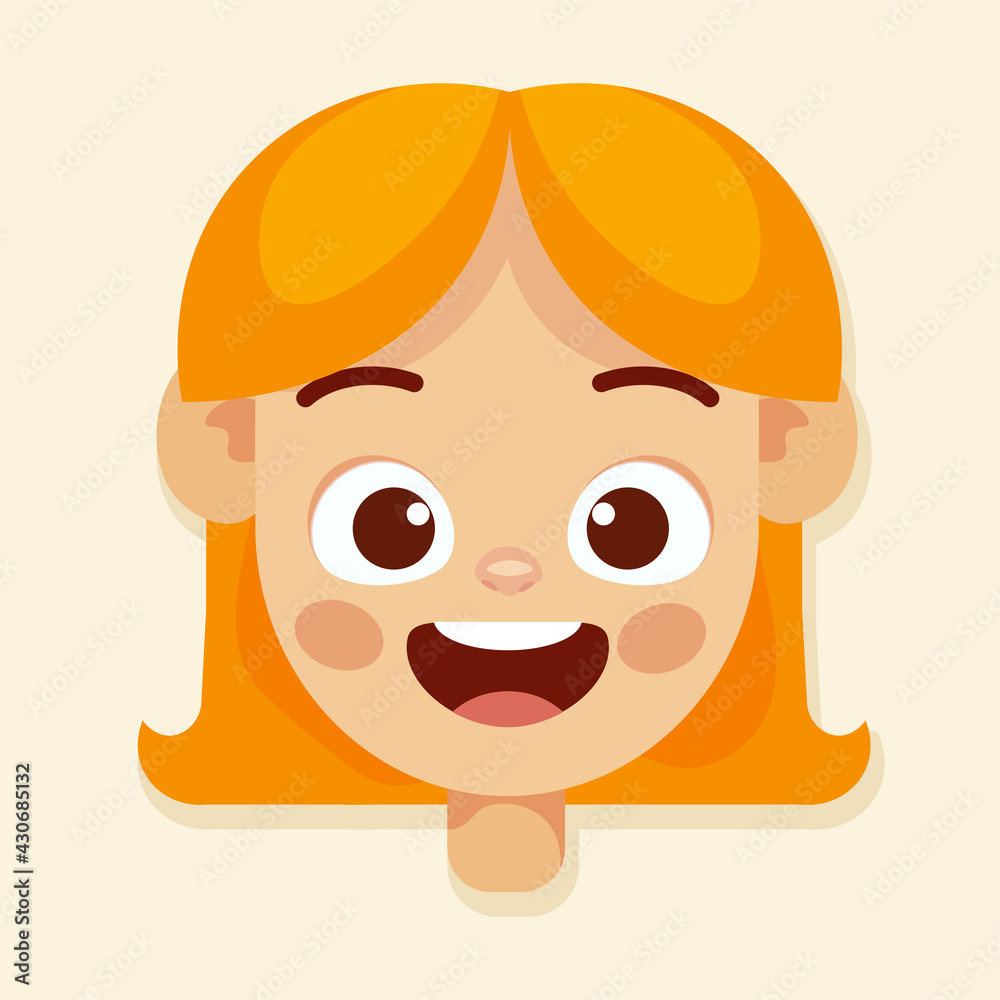Isolated girl children school tools icons - Vector Isolated girl children school tools icons - Vector