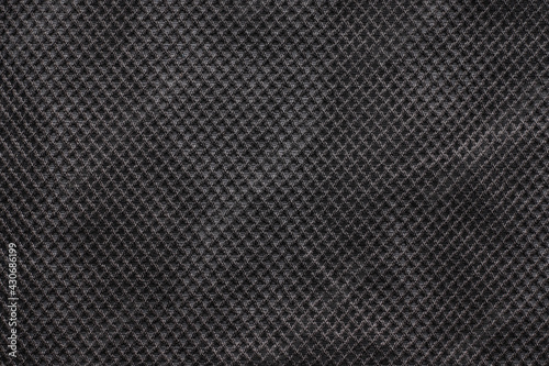 Full frame black nylon mesh fabric.