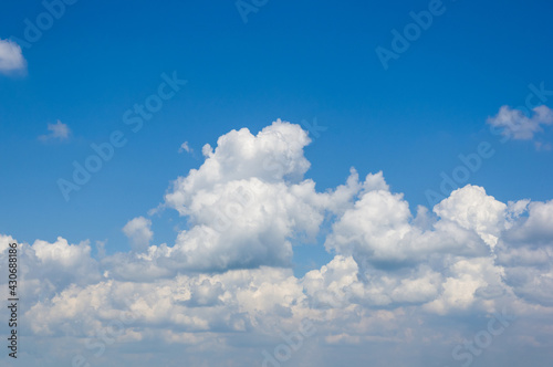 blue sky background with clouds, summer day