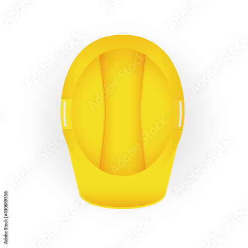 Yellow safety construction helmet. Vector Illustration EPS10