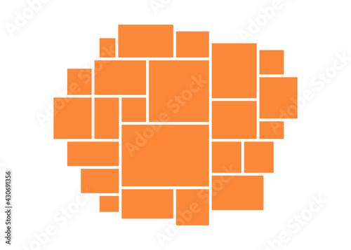 Frame template for photos, collage. Vector illustration, background.