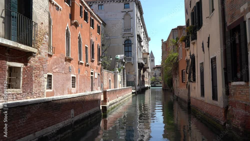 Venice, Italy - Boat tour through the canals and historic monuments of the lagoon city Venice, Italy - Boat tour through the canals and historic monuments of the lagoon city