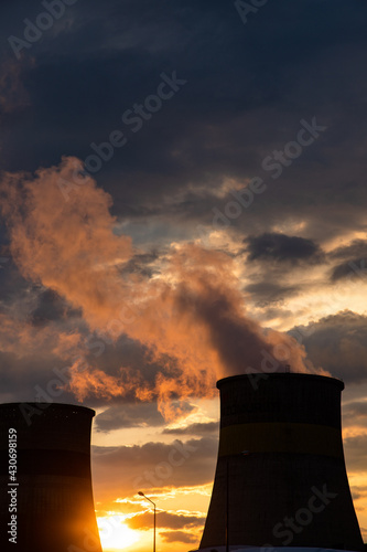 factory smoke coming out of chimney pollution and global warming