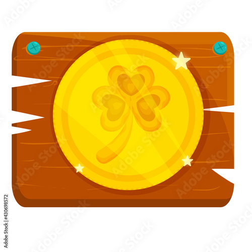 Isolated token wood saitn patricks day ireland icon- Vector photo