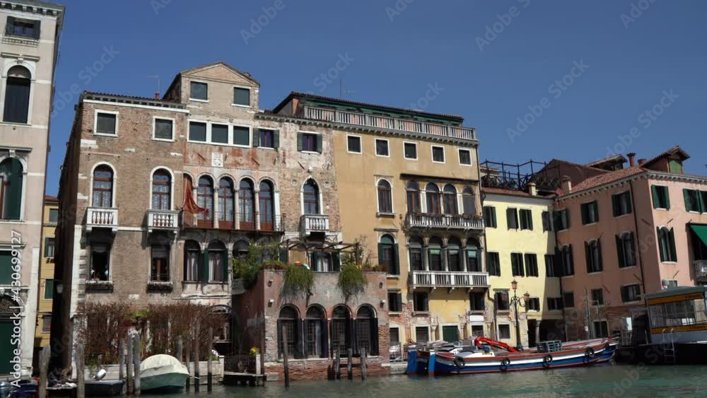 Venice, Italy - Boat tour through the canals and historic monuments of the lagoon city Venice, Italy - Boat tour through the canals and historic monuments of the lagoon city