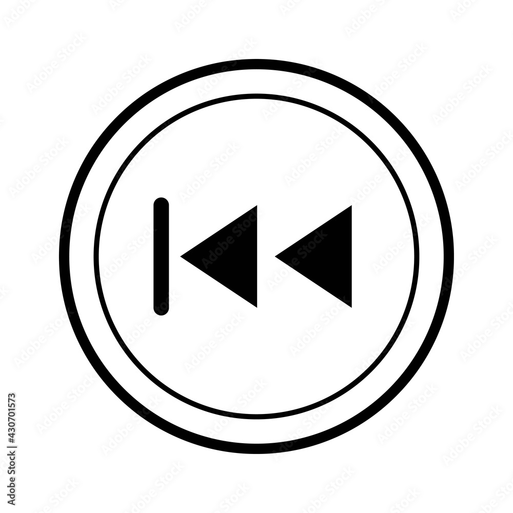 skip back button icon vector template skip back button icon vector template