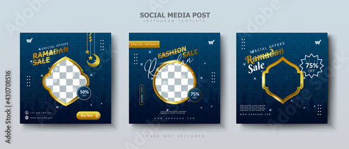islamic ramadan fashion social media instagram post template