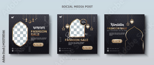islamic ramadan fashion social media instagram post template