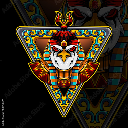 Horus head esport mascot logo design