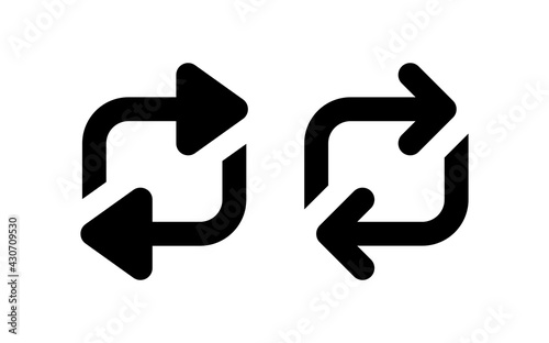 Arrow replace. Change and refresh vector icon.