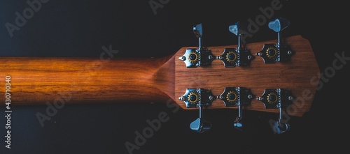Quadro su tela traditional wooden folk guitar, music art acoustic music instrument, part of cla