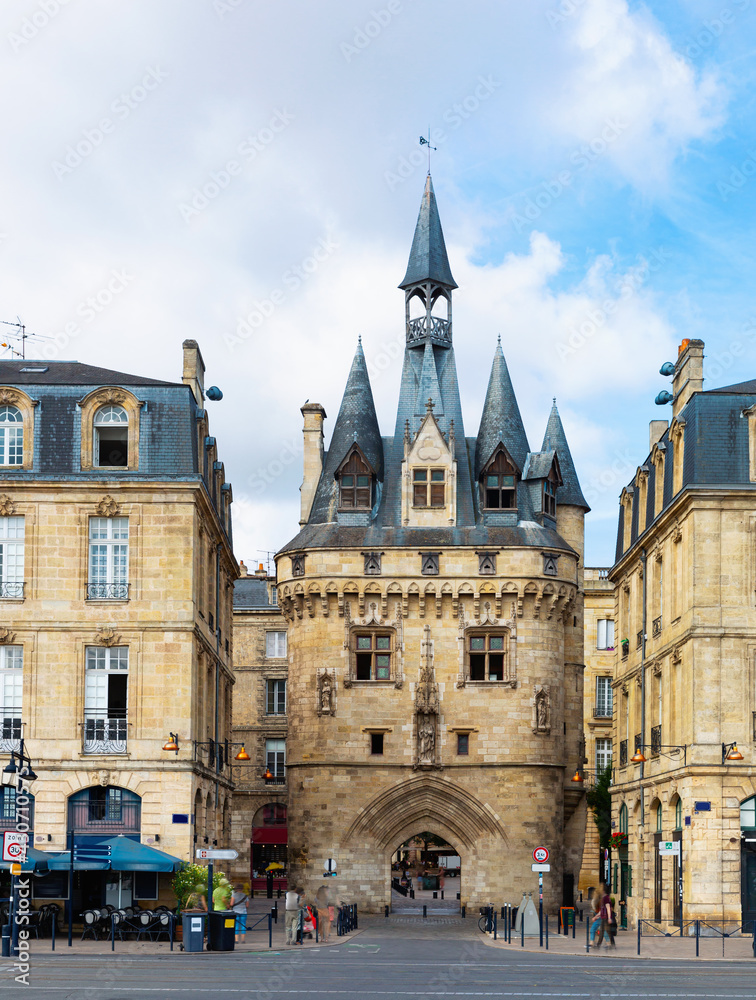 Porte Cailhau is medieval city gate in the heart of Bordeaux. France. High quality photo