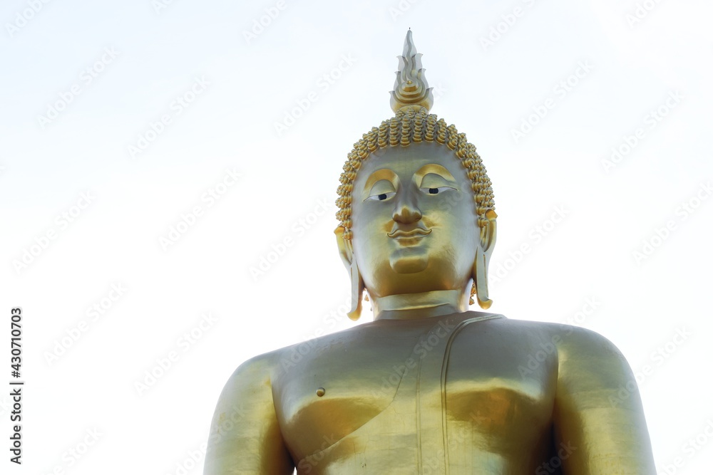 The Big Golden Buddha statue at Wat Muang, Ang Thong, Thailand. The Big Golden Buddha statue at Wat Muang, Ang Thong, Thailand.