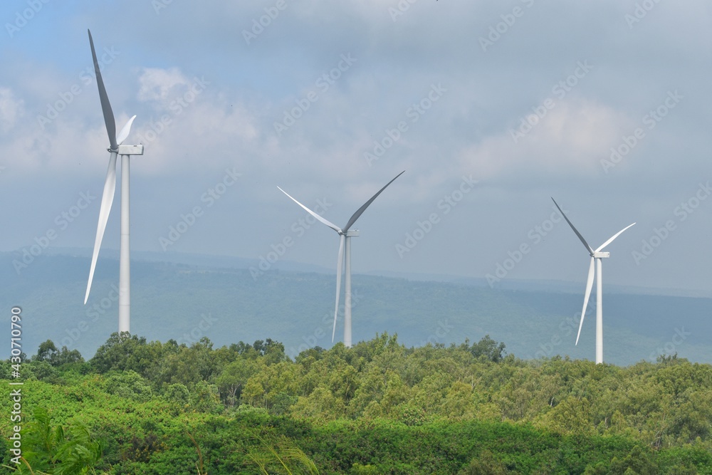 Wind turbine Situated on a hill in the countryside of Thailand. Wind turbine Situated on a hill in the countryside of Thailand.