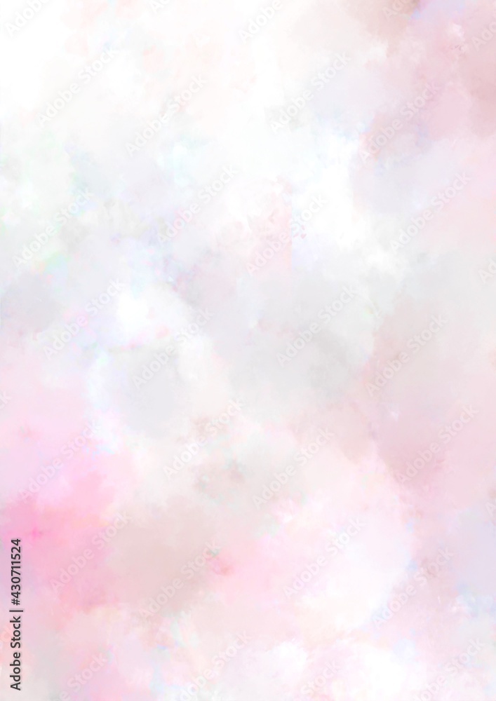 ピンクのくすみのあるカラフルな水彩テクスチャ背景 Stock Illustration Adobe Stock