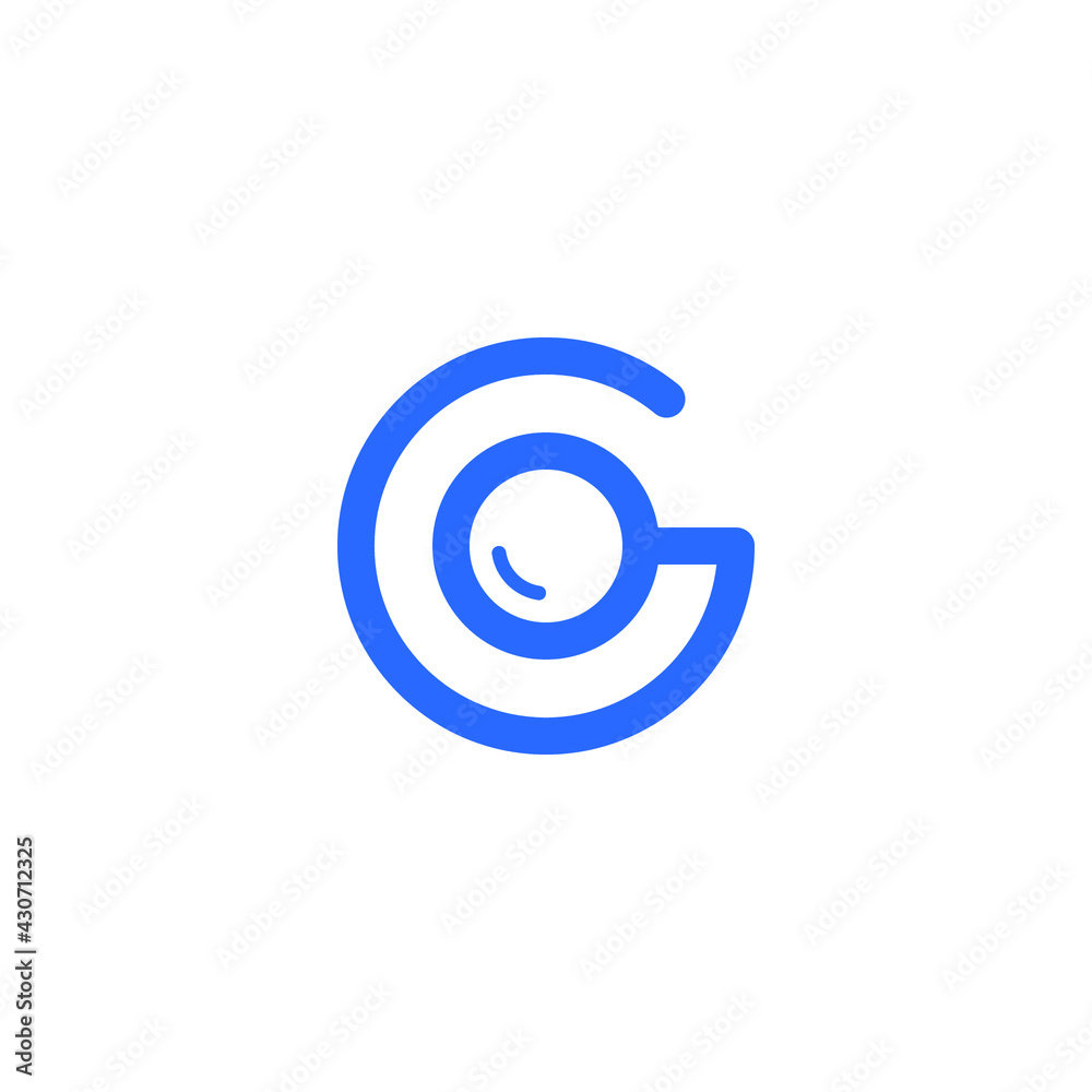 Abstract graphic illustration of a magnifying glass in the shape of the letter G Abstract graphic illustration of a magnifying glass in the shape of the letter G