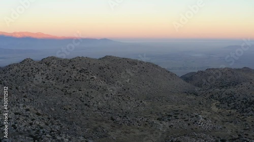 Rocky Mountain Range, Culp Valley Primitive Campground, California State Park, Aerial Pan photo