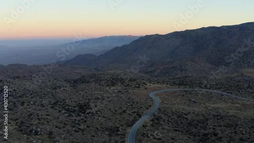 Winding Road in Wild Culp Valley Campground, Anza-Borrego Desert State Park, US, Aerial photo