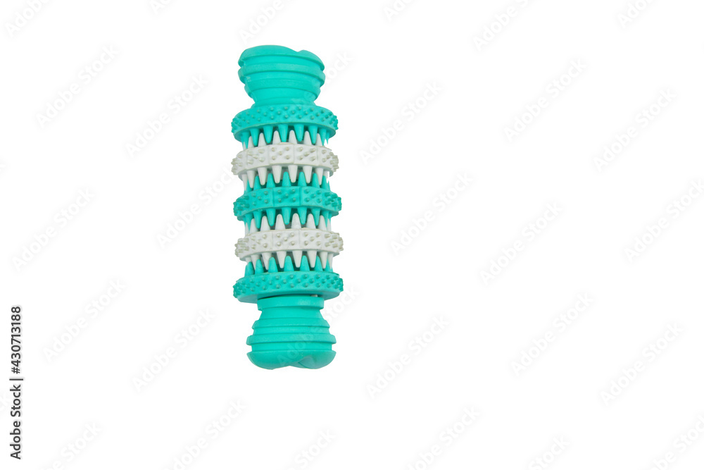 Teeth cleaning chew toy for dogs isolated on white background Teeth cleaning chew toy for dogs isolated on white background