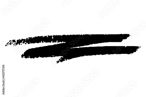 Sketch marker texture. Black chalk texture isolated in white background. Flat vector illustration
