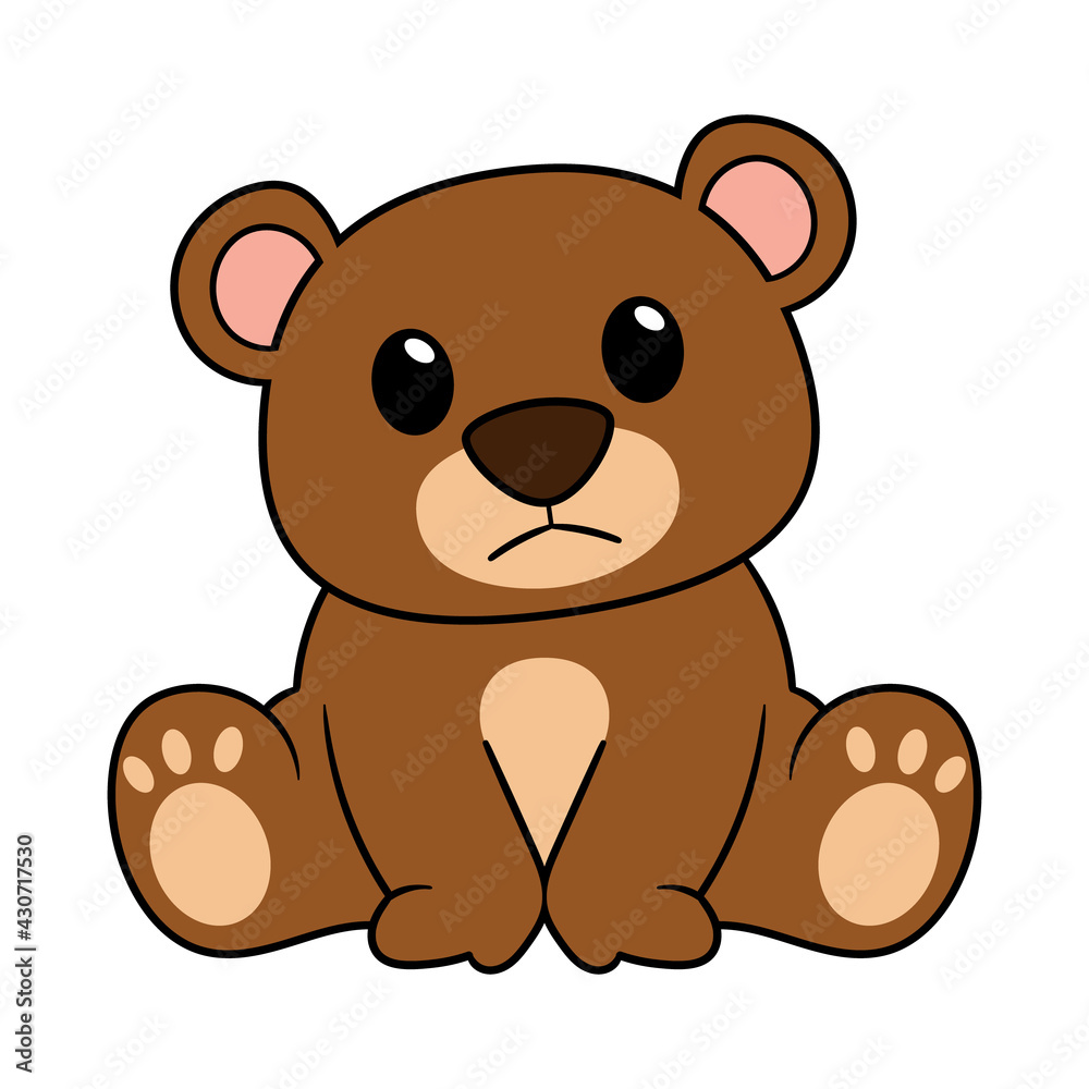 Cartoon Teddy Bear Vector Illustration