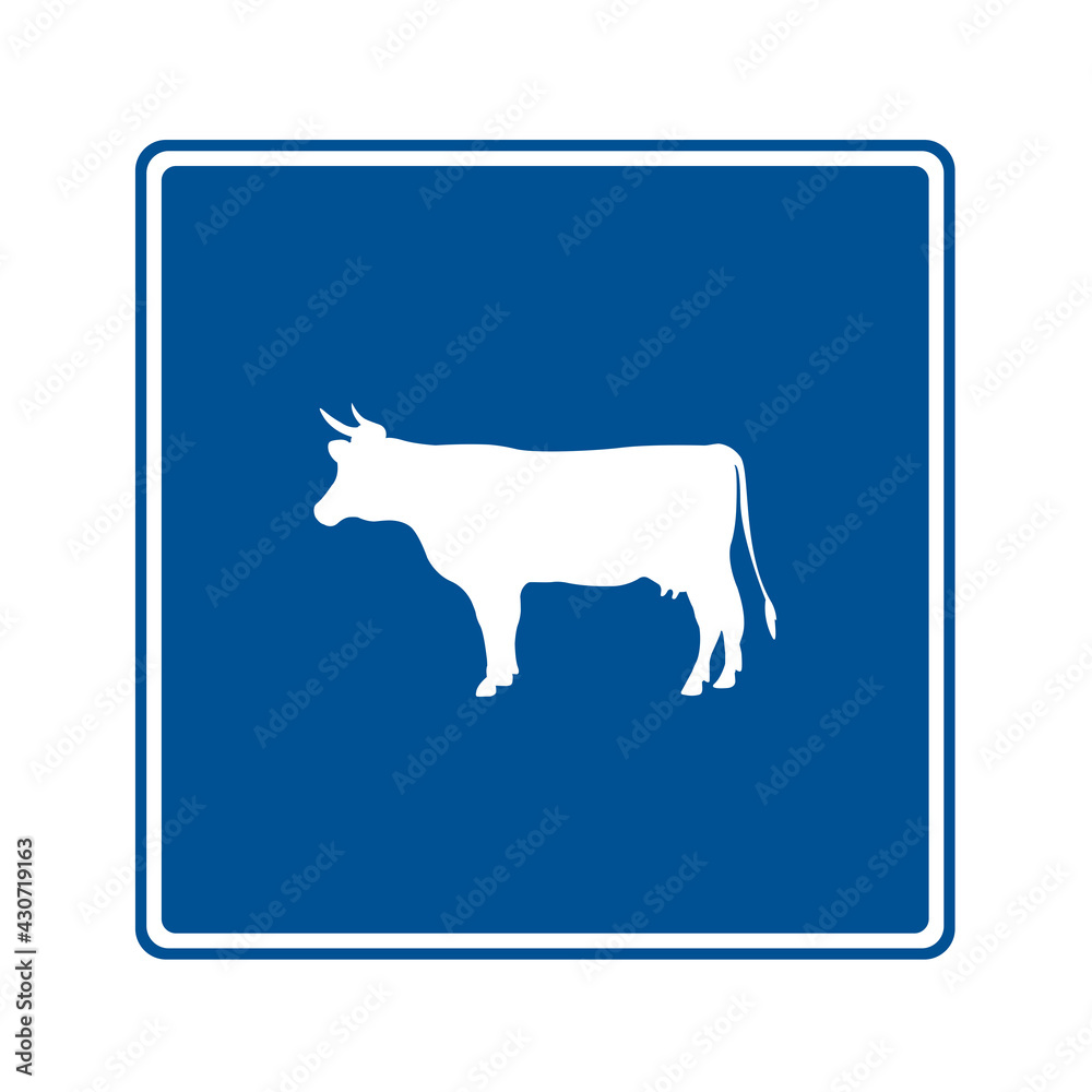 Cattle crossing traffic signs vector graphics Cattle crossing traffic signs vector graphics