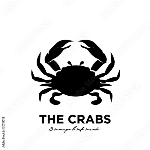 simple Crab Logo Design Vector Template Modern Design Vector Illustration isolated background
