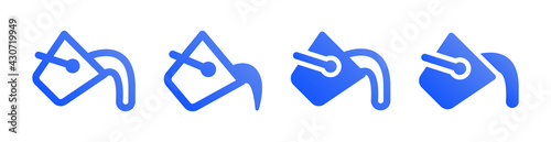 Pouring paint icon set vector illustration