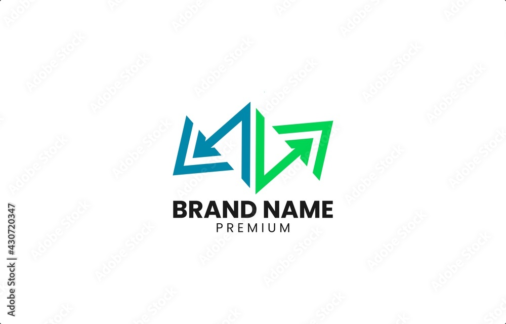 Double Arrow Letter Z N Logo Design Template Vector Double Arrow Letter Z N Logo Design Template Vector