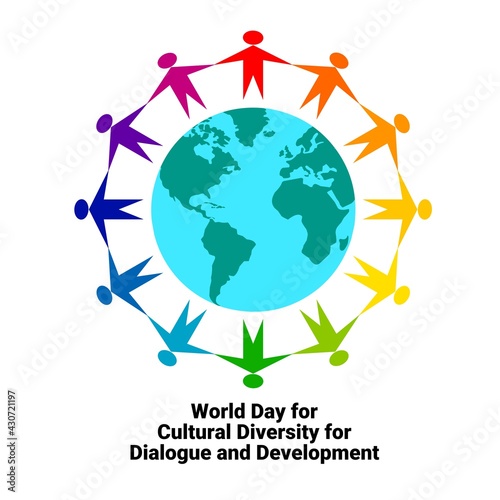 World Day for Cultural Diversity forDialogue and Development, vector illustration.