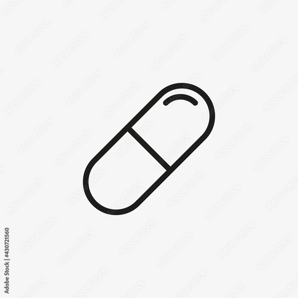Pill capsule icon. Medicine, drug symbol. Pharmacy concept. Pill capsule icon. Medicine, drug symbol. Pharmacy concept.