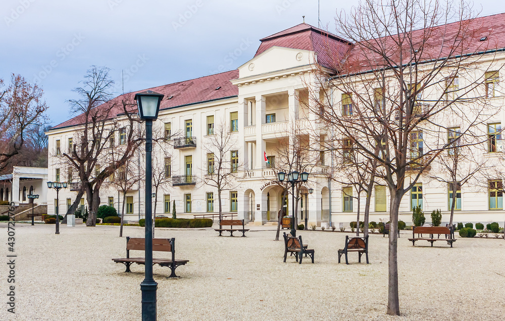 The State Heart Hospital is located in Balatonfuered, near Lake Balaton, Balatonfuered, Veszprem county, central Transdanubia, Hungary, Europe The State Heart Hospital is located in Balatonfuered, near Lake Balaton, Balatonfuered, Veszprem county, central Transdanubia, Hungary, Europe