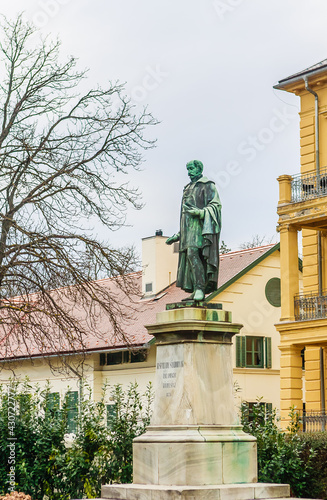 Statue of Sandor Kisfaludy (1772 – 1844) was a Hungarian lyric poet, Balatonfured