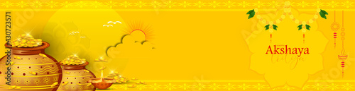 Vector  Illustration of Happy Akshaya Tritiya.