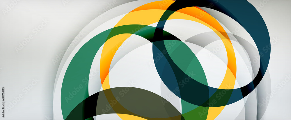 Ring geometric shapes, o letter repetition wallpaper. Abstract background for business or technology presentations, internet posters or web brochure covers Ring geometric shapes, o letter repetition wallpaper. Abstract background for business or technology presentations, internet posters or web brochure covers