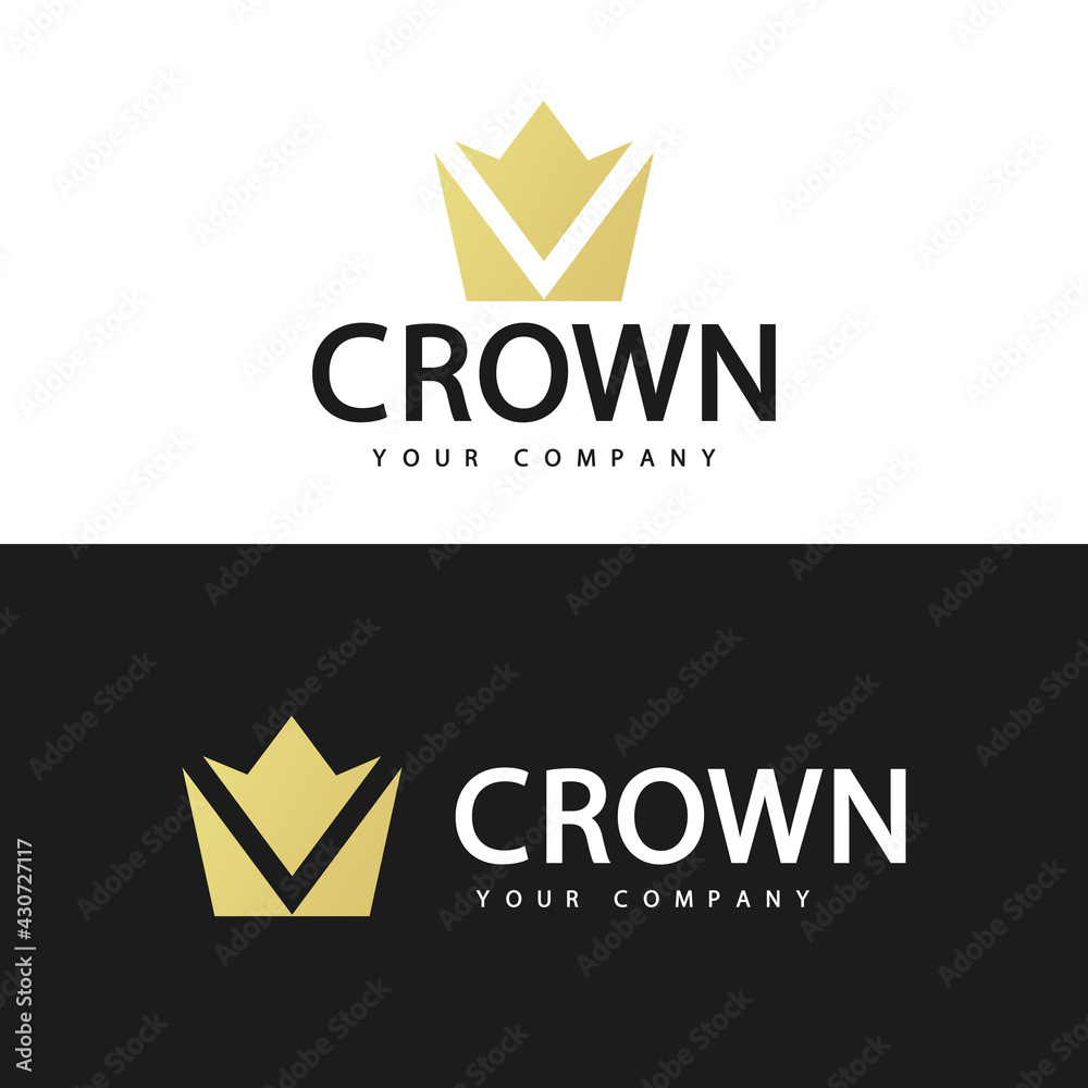 Logo template. Crown logo design.
Logo template. Crown logo design.