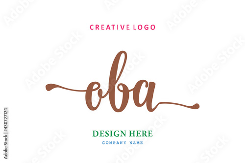 OBA lettering logo is simple, easy to understand and authoritative