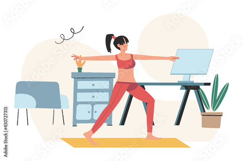 Concept of meditation, health benefits for the body, mind and emotions, lotus position
