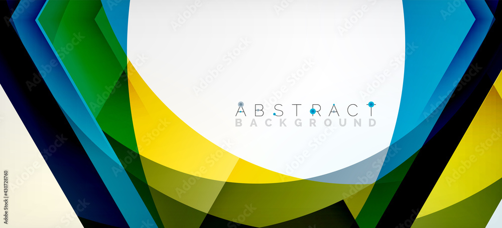 Obraz premium Transparent hexagons geometric shapes abstract background