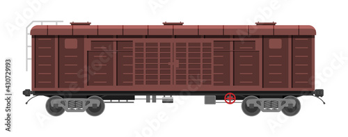 Freight boxcar train wagon.