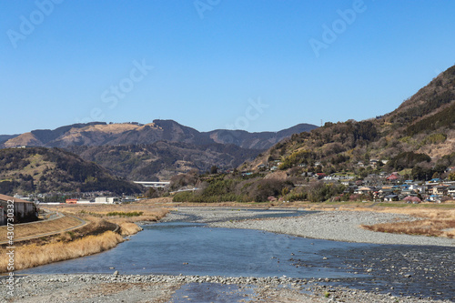 新十文字橋から見た酒匂川（神奈川県）