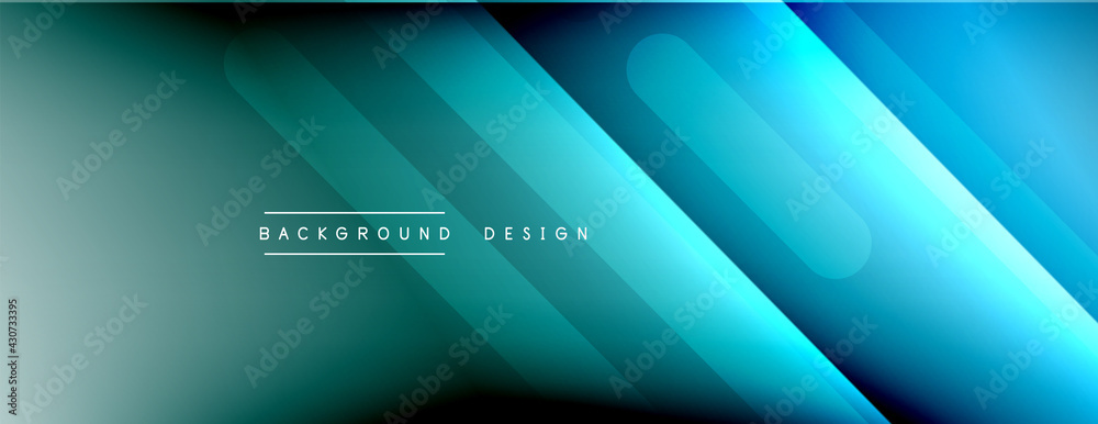 Fototapeta premium Dynamic lines abstract background. 3D shadow effects and fluid gradients. Modern overlapping forms