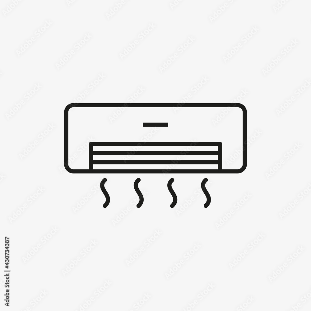 Air conditioning icon. Cooling or heating air conditioner symbol. Air conditioning icon. Cooling or heating air conditioner symbol.