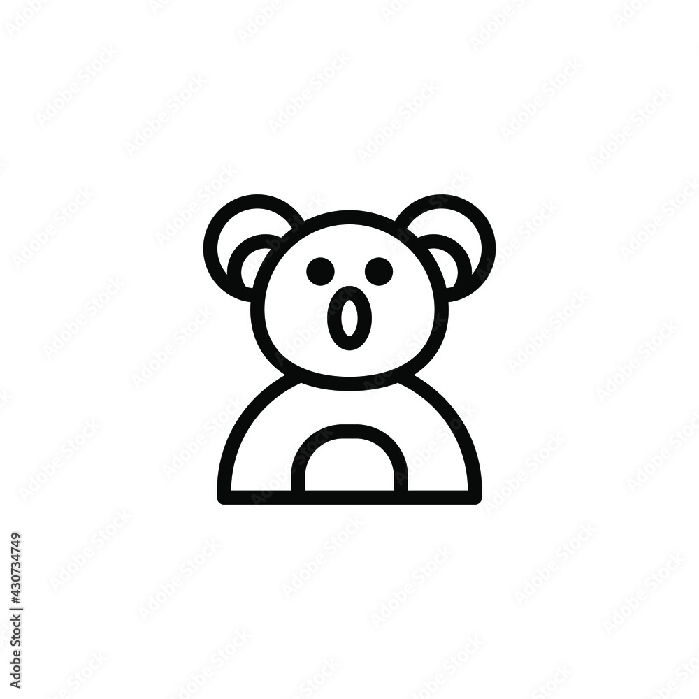 koala animal vector line icon koala animal vector line icon