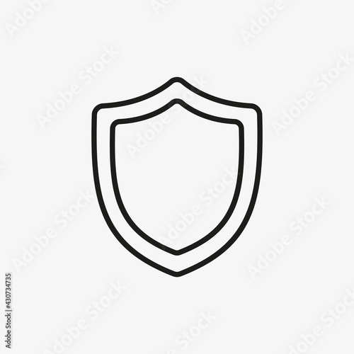 Protection icon. Secure from virus, safety symbol. Shield for computer security concept.