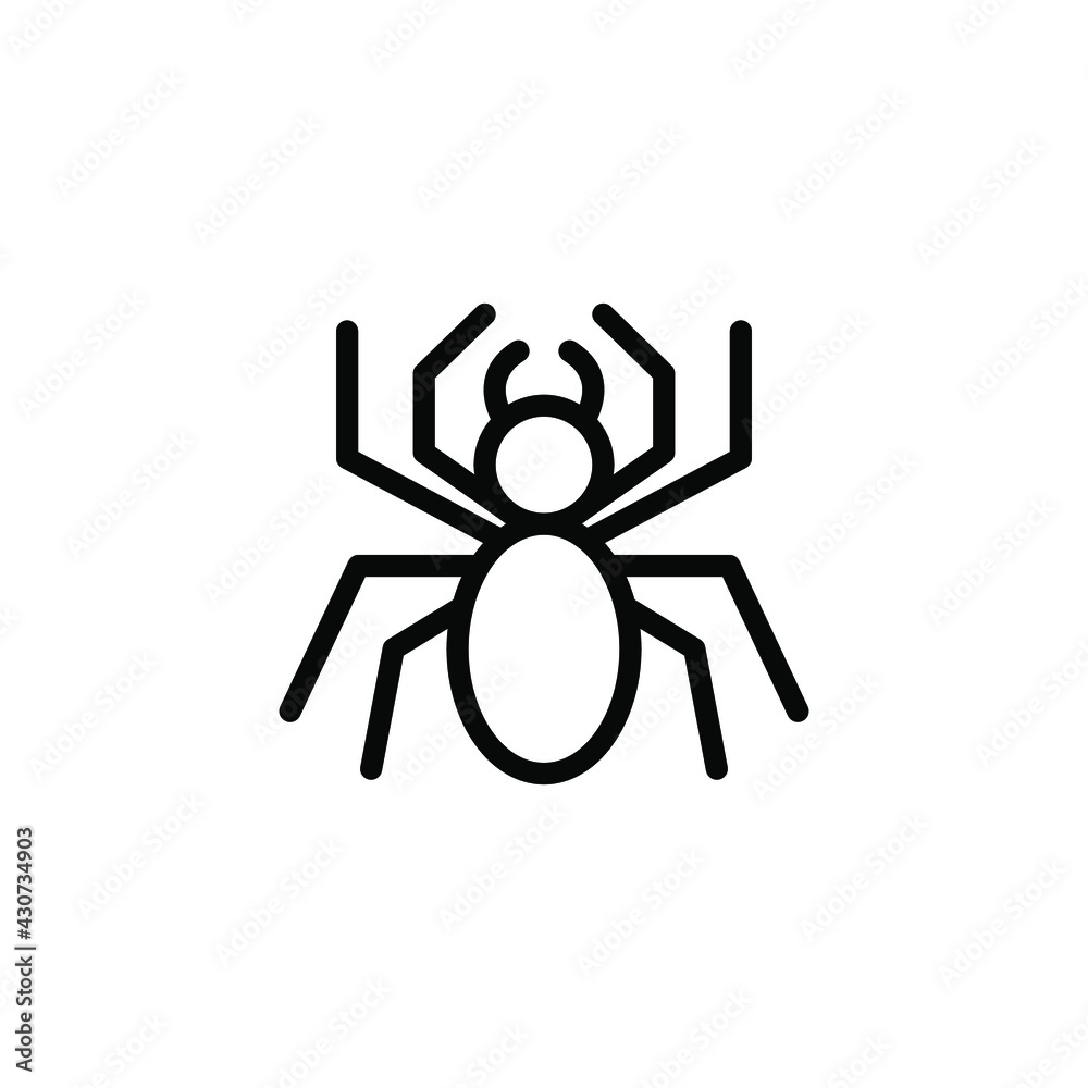 spider animal vector line icon