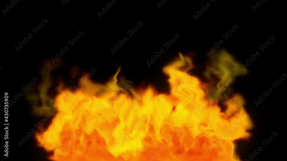 The flame spreads along a horizontal line. Video animation of realistic fire. The flame spreads along a horizontal line. Video animation of realistic fire.